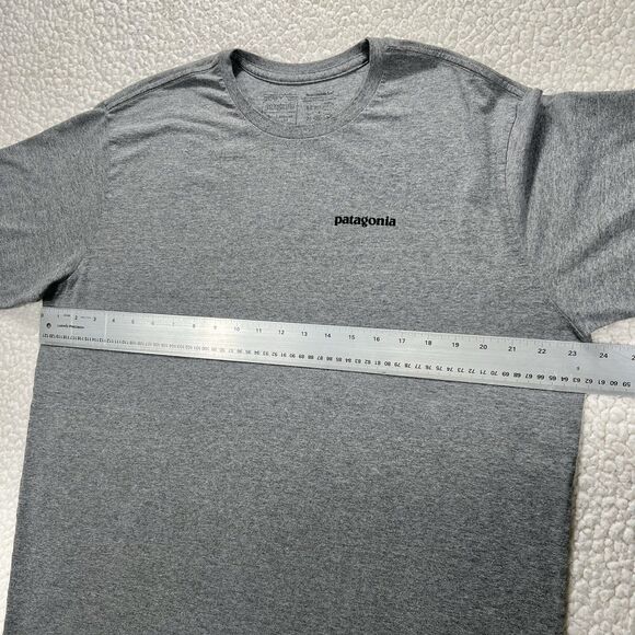 Patagonia Shirt Mens L Gray P-6 Logo Responsibili-Tee Regular Fit Hiking Outdoor - Picture 5 of 6